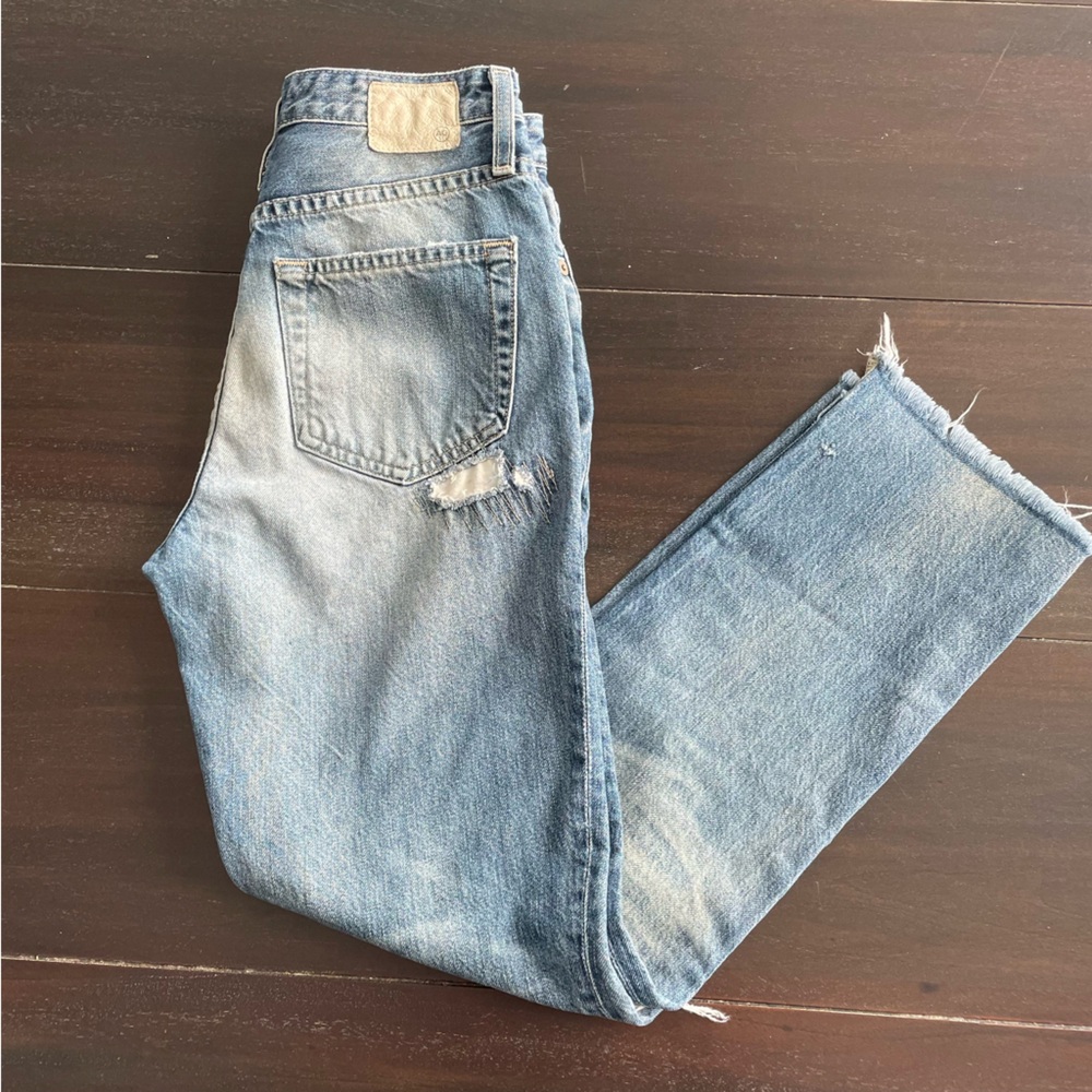 AG Adriano Goldschmied Women's Phoebe High Rise Tapered Leg Super Distressed 24 - Picture 3 of 11